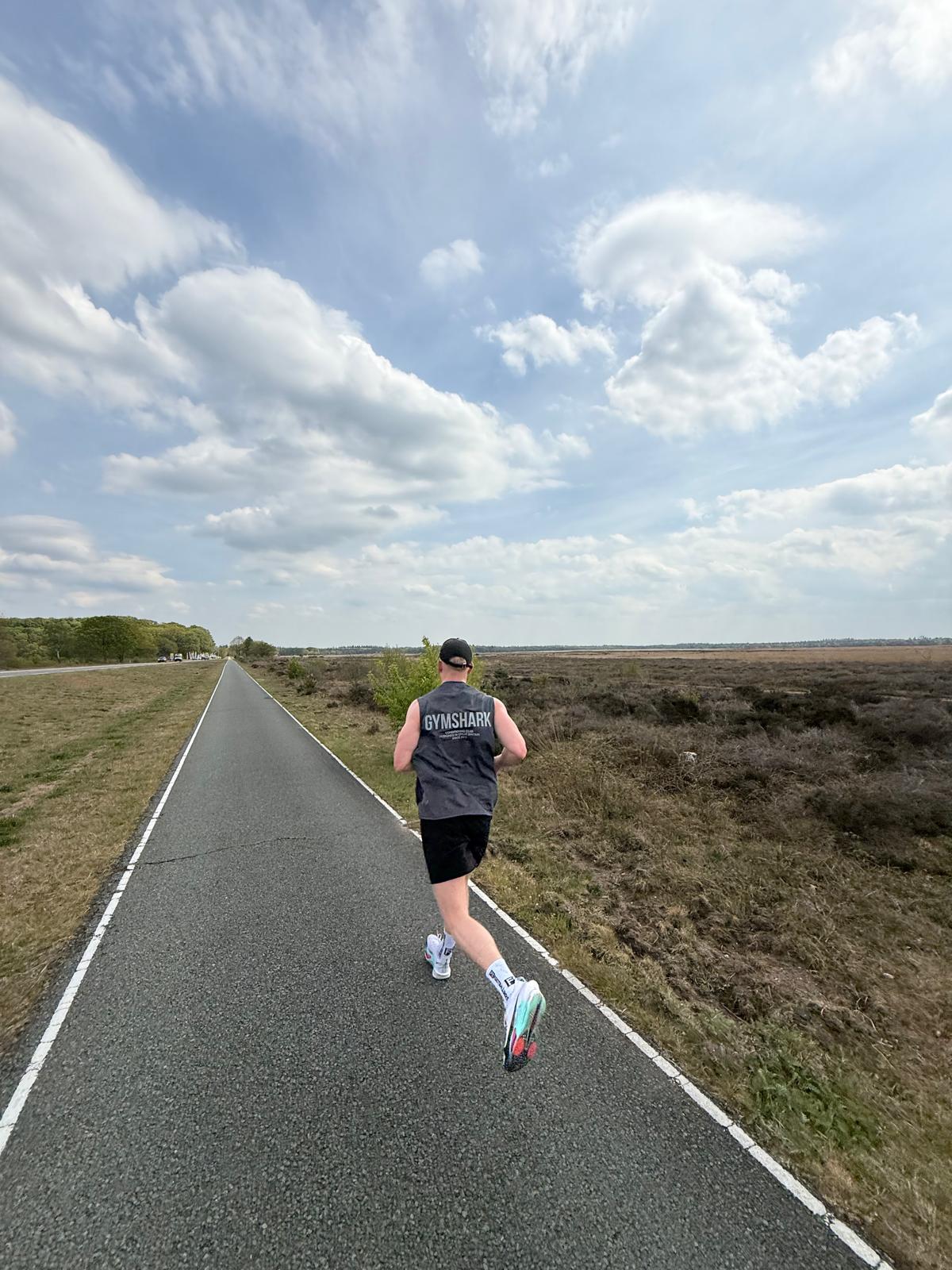 Bert-Jan aan het hardlopen